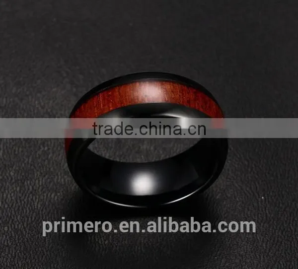 Man's Tungsten Carbide Wedding Rings Top Quality Engagement Wood Desig photo-6