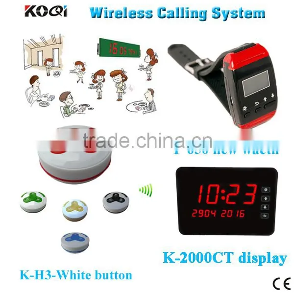 Wireless Order Taking Electronic Bell System 433.92MHZ Service Pager With Big Discount Price