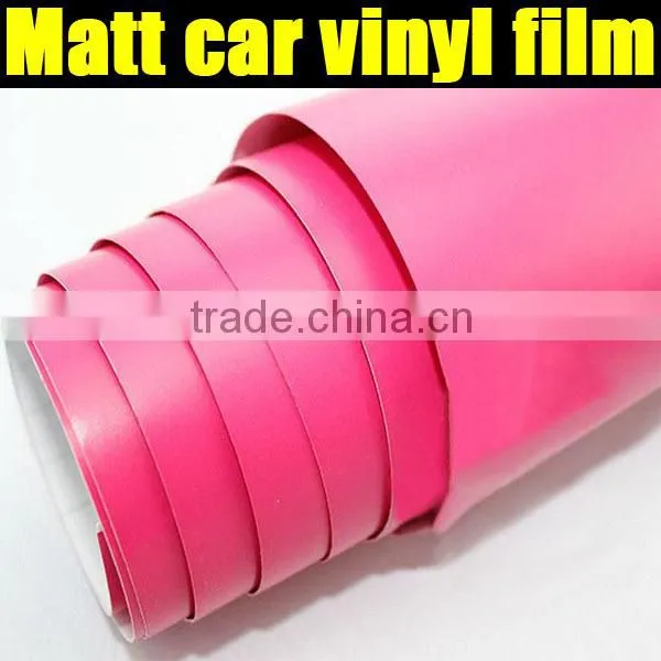 Matt Car Vinyl Wrap Roll Size 1.52*30m Pink Color photo-2