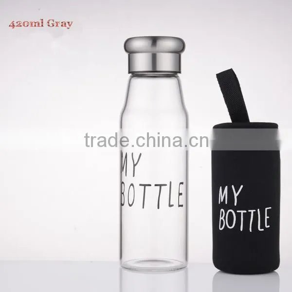European Whole Foods Custom Design Glass Water Bottle photo-5