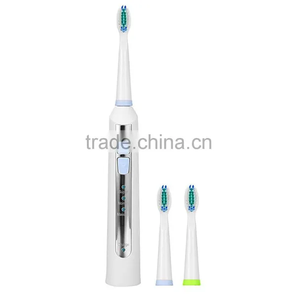 Sonic Electric Toothbrush Rechargable Waterproof With 2 Extra Replacement Brush Heads Charging Station US Plug SV030696 photo-2