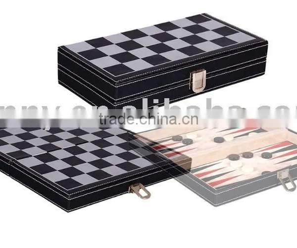 Wooden Foldable Chess & Backgammon Set