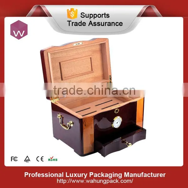 Handmade High Glossy Wood Cigar Box With Humidor(WH-3754-3-ML) photo-2