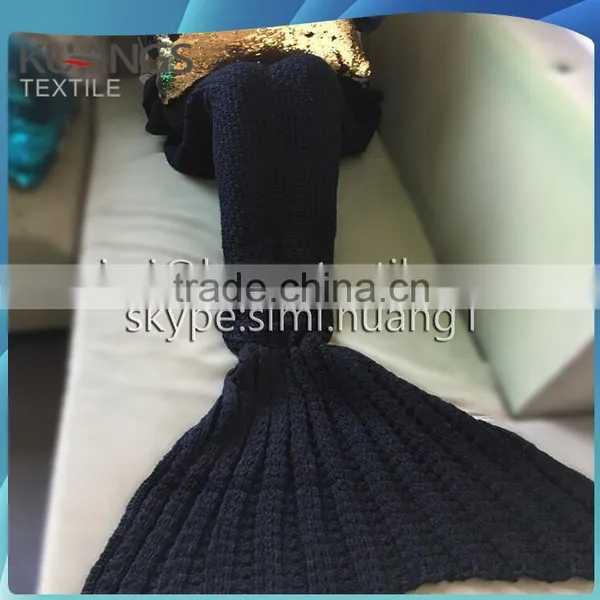 E-cowlboy 2016 Latest Handmade Soft Material Mermaid Tail Shape Blanket With Scales Pattern and Tassels (kids,adults) Quality Choice photo-4