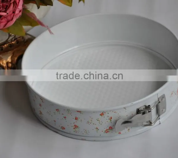 Dia.26*H7cm Carbon Steel Ceramic Round Springform Cake Pans 2pcs Bakeware Set photo-2