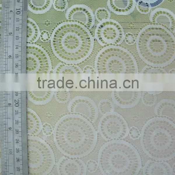 APN4078-white Cotton Lace Fabric for Bra Wholesale Cotton Jacquard Fabric photo-2