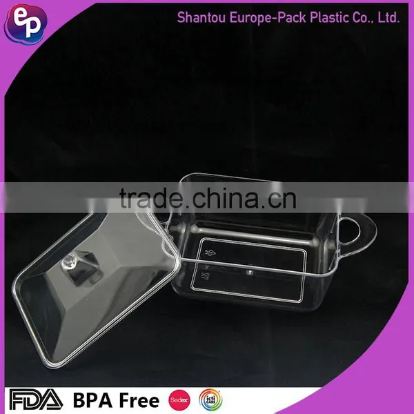 Food Grade Plastic Plastic Food Packaging Yogurt Container /Ps Clear Plastic Container With Lid