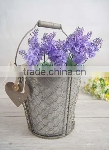 Round Barrel Decorative Metal Planters photo-3
