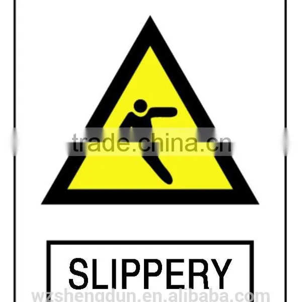 .Hot sale high quality Reflective aluminium warning signs safety signs,notice signs customized,CAUTION SLIPPERY SIGNS