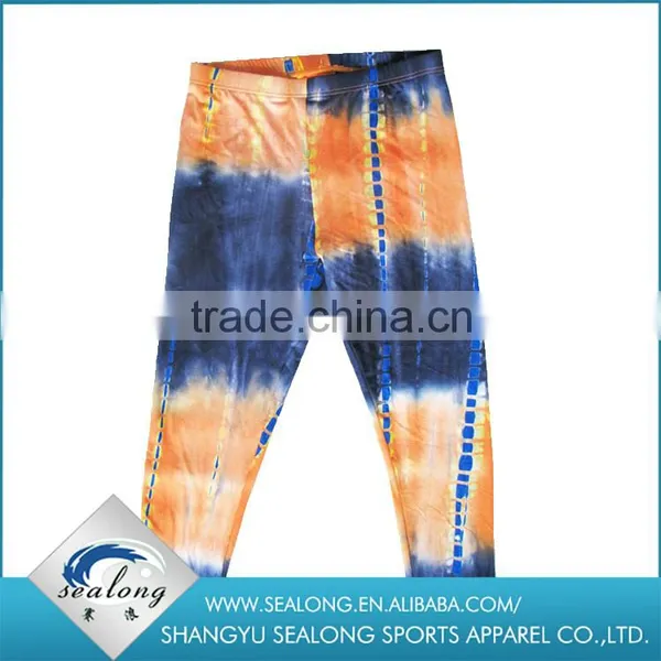 Beautiful Polyester High-grade Segment Dyed Leggings Colorful Printed Woman Leggings photo-2