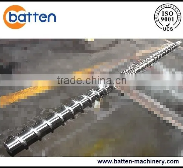 PP/PE Flankes Granulate Single Plastic Extruder Bimetallic Screw Barrel