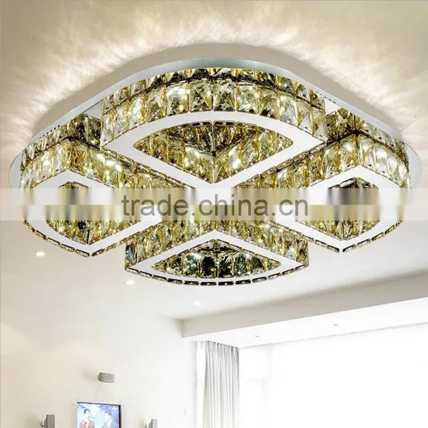 Hot Selling 60W LED Ceiling Lamp Stainless Steel K9 Crystal Decoration Ceiling Lamp photo-3