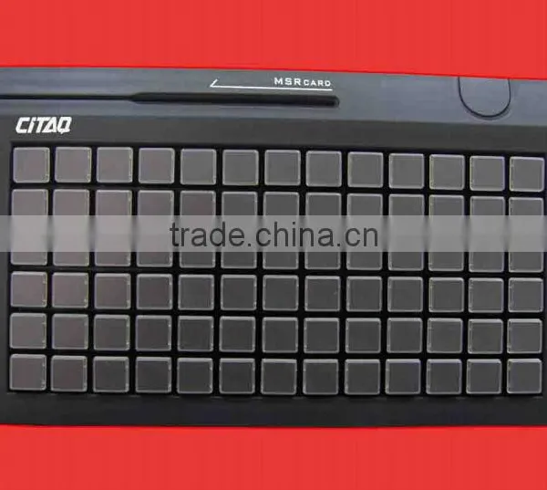 CITAQ KB8078M 78-Key Programmable POS Keyboard With Magnetic Card Reader