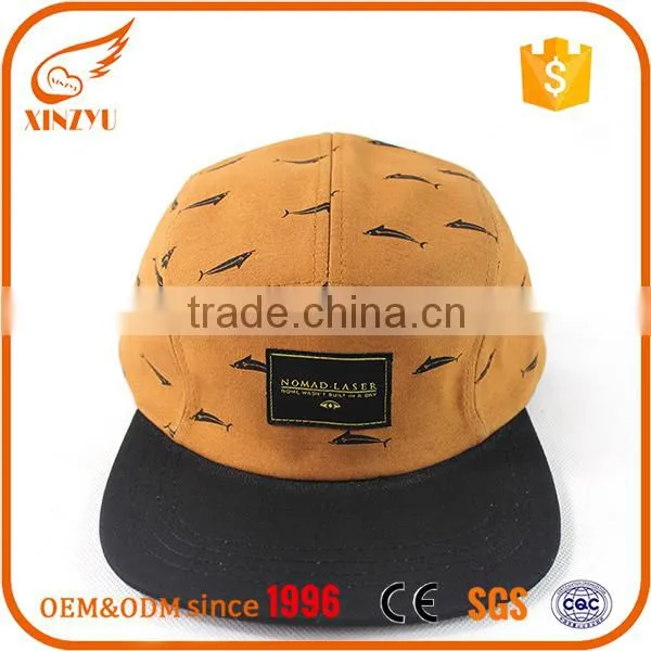 2016 Wholesale Printed 5 Panel Snapback Cap Custom Cheap Flat Bill Hats Unisex photo-2