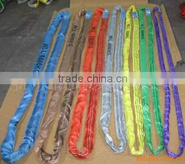 100% Polyester Fabric Round Slings Heavy Duty Load Belt photo-2