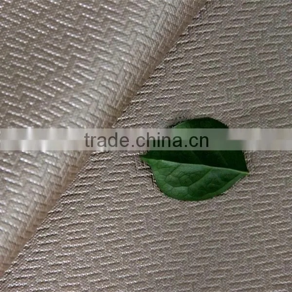 Hot Sell PVC Leather Fabric for Home Wallpaper Usage With Metallic Color
