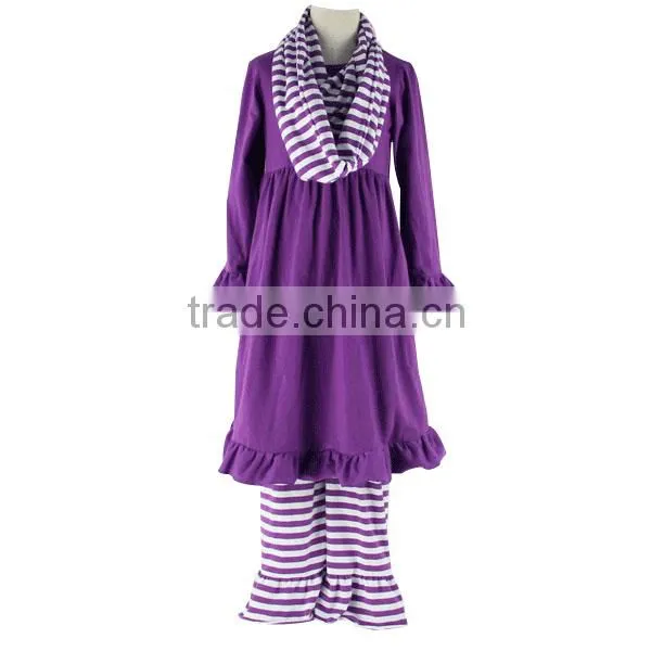 2016 Fall Girl Clothes Girl Three Pieces Outfits Fall Cotton Frock Suit Design Images photo-3