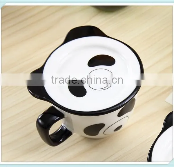 Ceramic Cute Panda Mug With Panda Face Shape photo-4