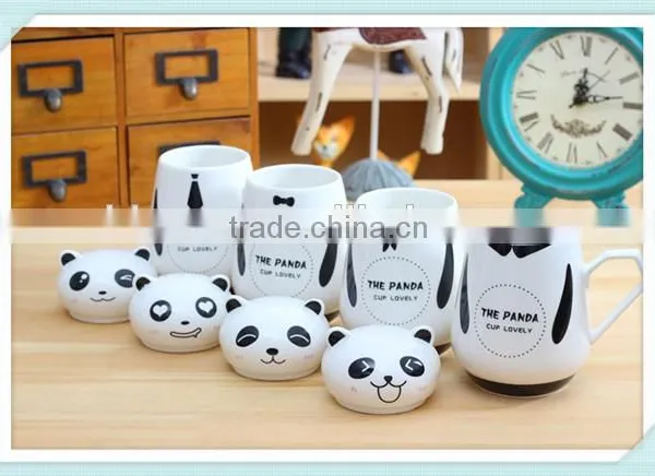 Lovley Panda Mug With Panda Shape and Mug With Panda Design Lid photo-2