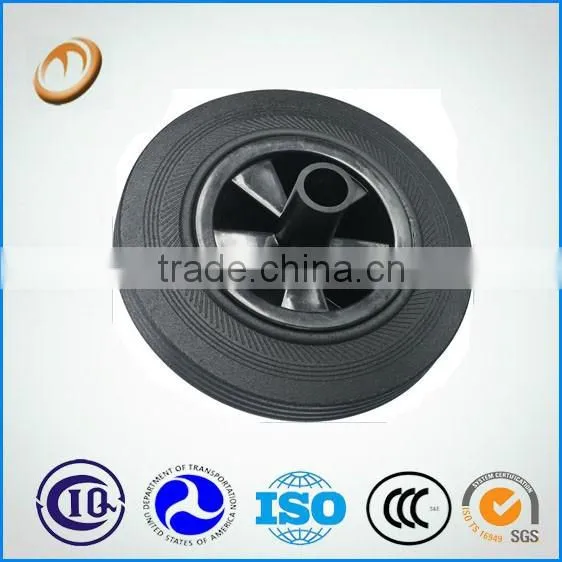 Plastic Garbage Bin With Wheel Solid Wheels Rubber Wheel 8X2 Garbage Bin Wheel photo-2