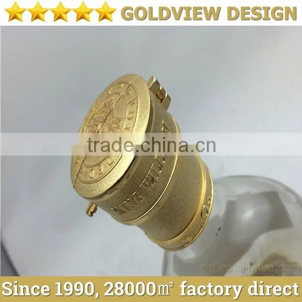 Shiny Golden Zinc Alloy Luxury Wine Bottle Cap Luxury Wine Cap Perfume Bottle Caps photo-5