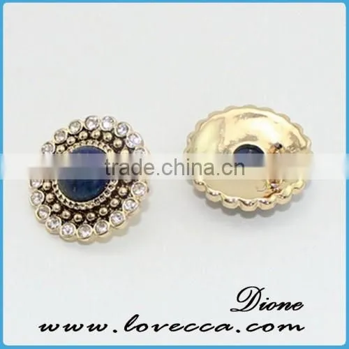 Wholesale Fashion Jewelry Crystal Around Gemstones Charms Brass Stud Earring Jewelry Supplies photo-6