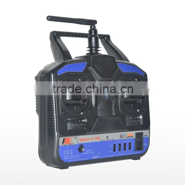 FlySky 2.4G 4CH CT4B T4B Radio Control Transmitter With R6B Receiver for RC Helicopter photo-2