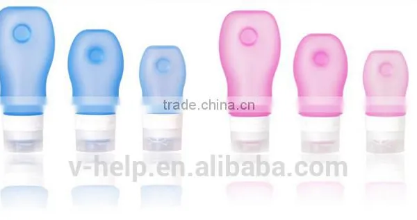 2 oz Silicone Travel Size Bottles Leak Proof Empty Cosmetic Containers, Squeeze Bottles