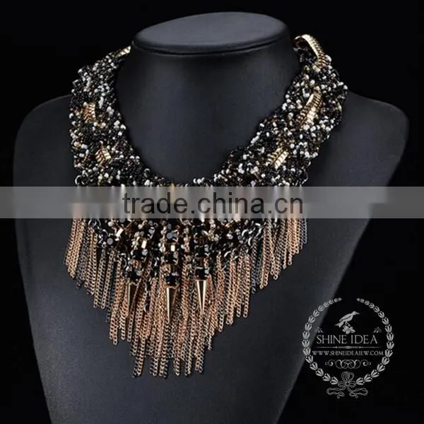 High Quality Vintage Rhinestone Chunky Statement Necklace Tin Alloy Fashion Women Pendant Necklace 6390056 photo-3