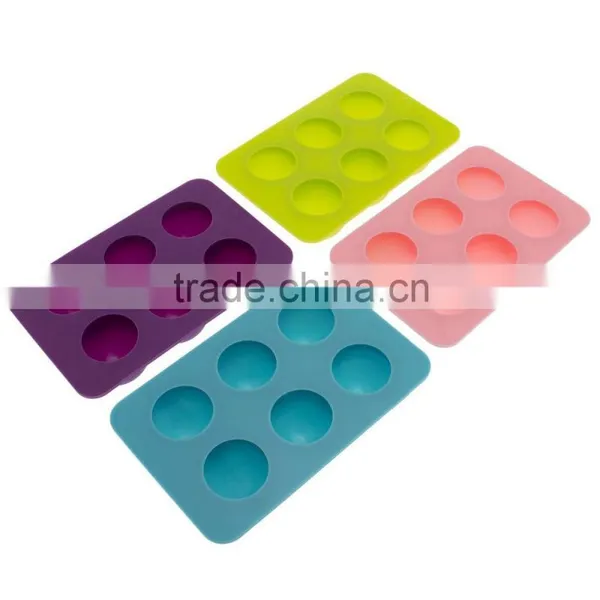 Silicone 6-Cavity Round Chocolate Truffle, Candy and Gummy Mold photo-2