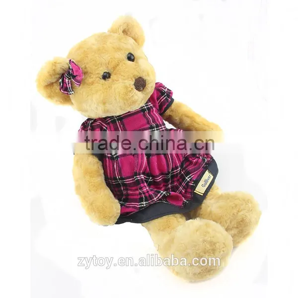 Promotion Wholesale Pale Yellow Plush Girl Bear Toys photo-2