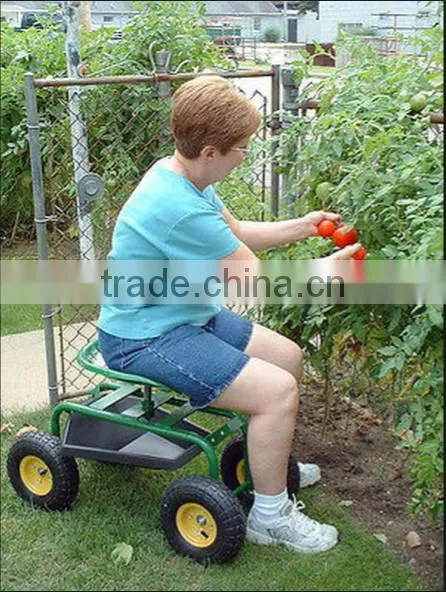 New Design Green Garden Cart With Wheels photo-2