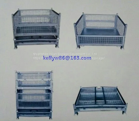 Collapsible Steel Stacking Transport Wire Mesh Container/ Pallet photo-4