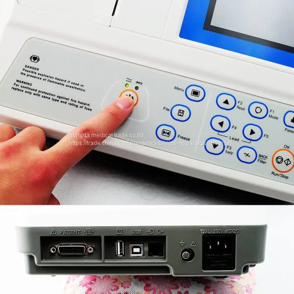 Portable Digital 3 Channel Electrocardiograph ECG Machinefor Medical Use photo-4