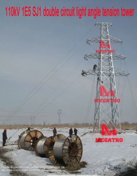 MEGATRO 110KV 1E5 SJ1 Double Circuit Light Angle Tension Tower photo-2