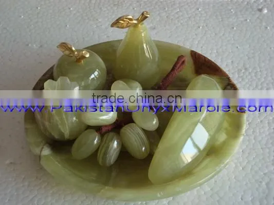 NATURAL ONYX FRUITS PLATES HANDICRAFTS photo-2