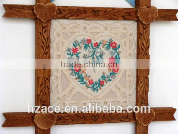 Gift for Her Wooden Frame With Heart and Flowers photo-3