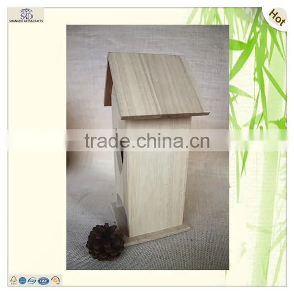 Heart Shape Carved Prefab Small Brid House Cage photo-2