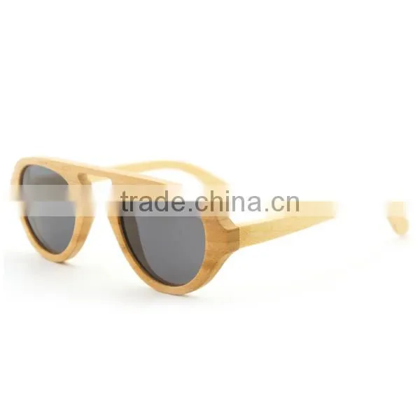 Bamboo Wood Sunglasses Hollow Wooden Colored Lenses Sunglasses photo-2