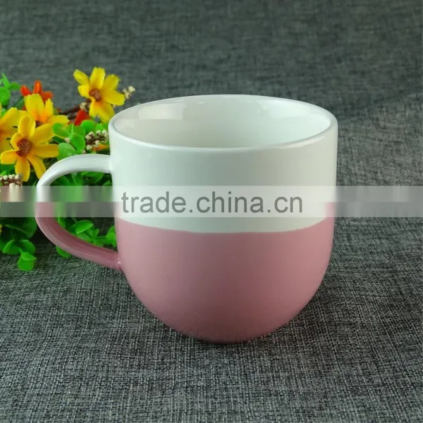 Wholesale 400ml Porcelain White Cute Mugs Cup Pink Ceramic Mug For Gifts photo-2