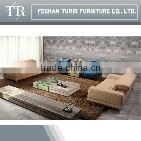 Modern Luxury Design Geniune Leather Sofa Set photo-2