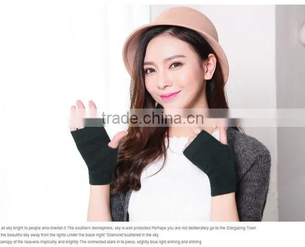 Cashmere Autumn Winter Gloves Have Finger Korean Mittens photo-5