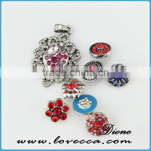 DIY Custom Snap Charm Wholesale Crystal Snap Button Jewelry photo-2