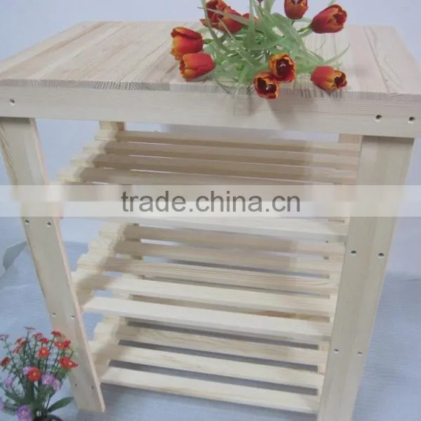 Foldable Modern Step Style Wood Decorative Flower Display Shelf photo-5