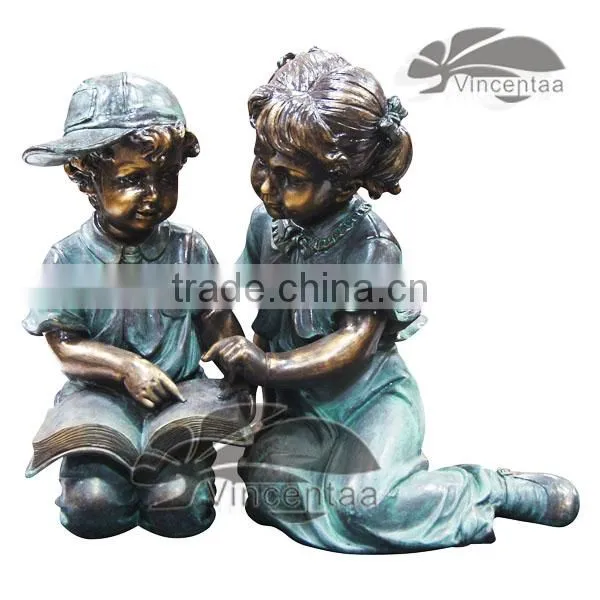 High Quality Bronze Girl Reading Statue With Customized Service VSG-028 photo-6