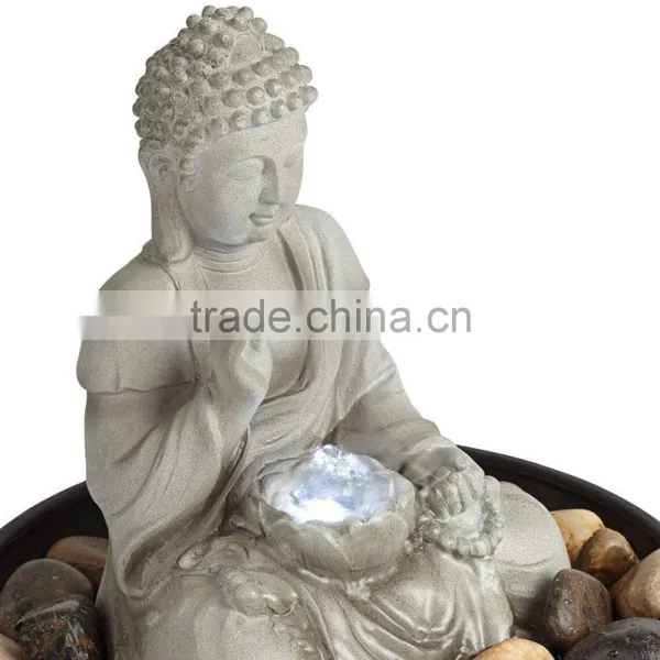 Sitting Buddha LED Tabletop Zen Fountain photo-4