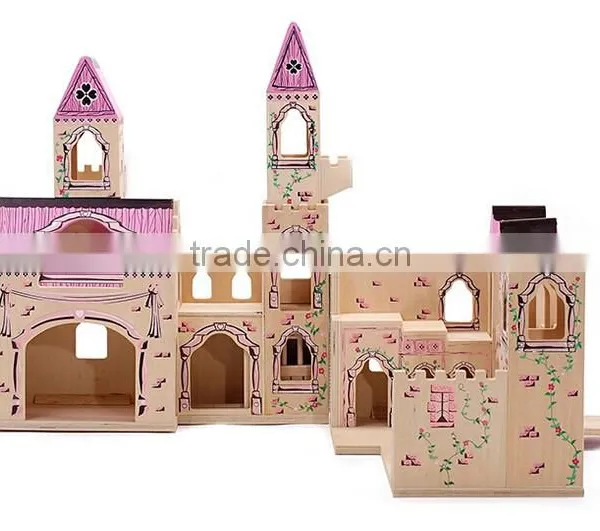 Wholesale Delicate Baby Wooden Dollhouse Playset Stylish Wooden Dollhouse Toy for Kids W06A033 photo-6