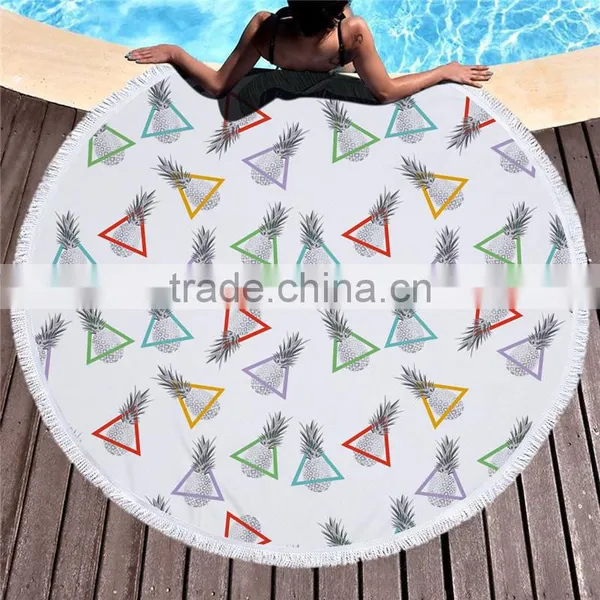 2017 Custom Printed Adult Round Beach Towel New Design Popular and Fashion photo-6