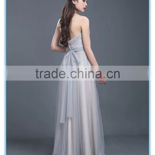 Latest Design Grace Woman Pleats Tulle Evening Dresses for Bridesmaids Dresses photo-6