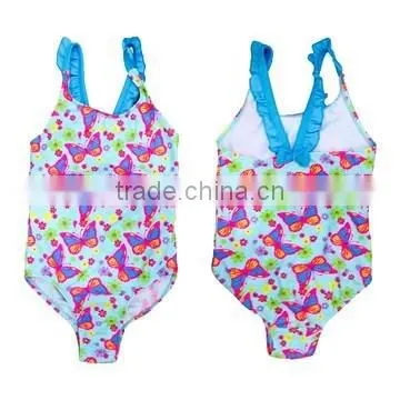 Red Baby Girl Swimwear One Piece With Hello Kitty Printing photo-5